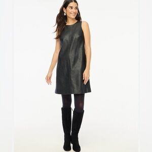 J. Crew Women's Sleeveless faux Leather Shift Dress 2